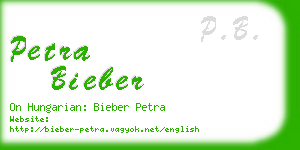 petra bieber business card